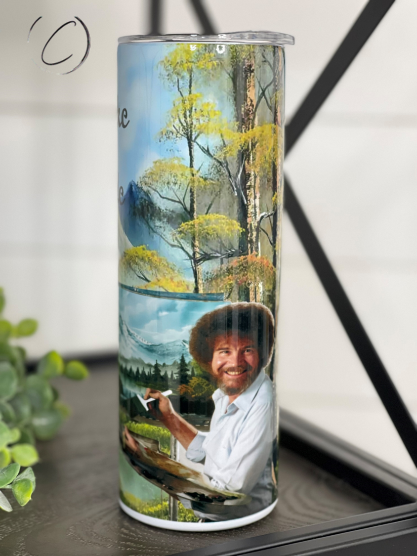 Happy Accidents Bob Ross 20oz Skinny Tumbler