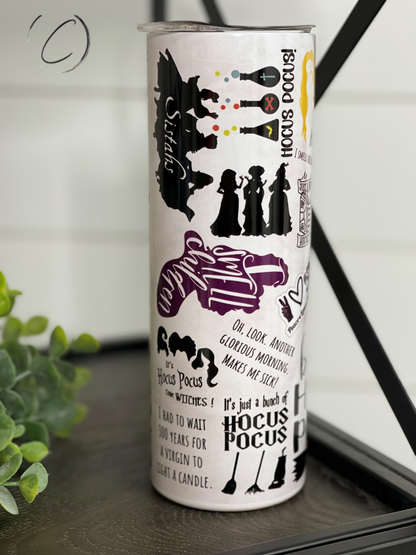 Bunch Of Hocus Pocus 20oz UV Purple Skinny Tumbler