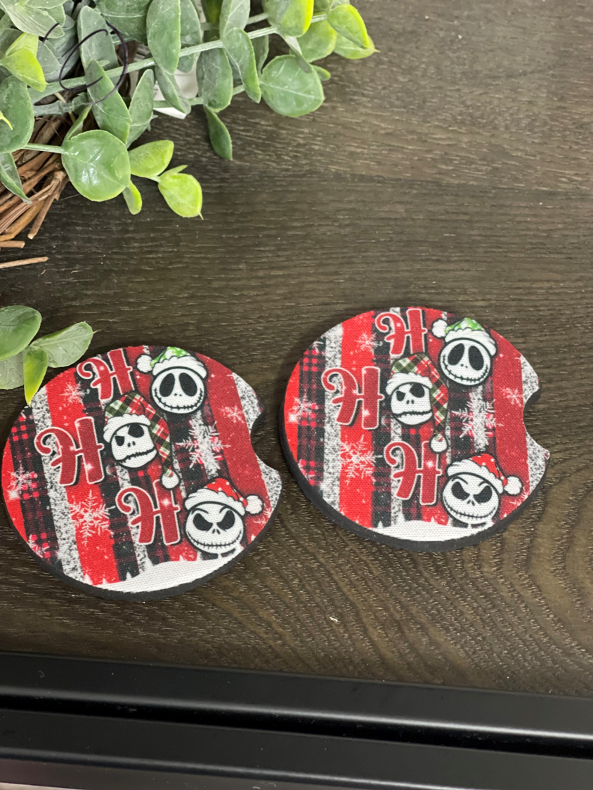 Jack Skellington Ho Ho Ho Car Coaster Set