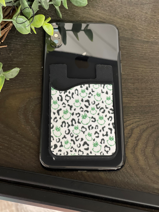 Leopard Grinch Card Caddy Phone Wallet