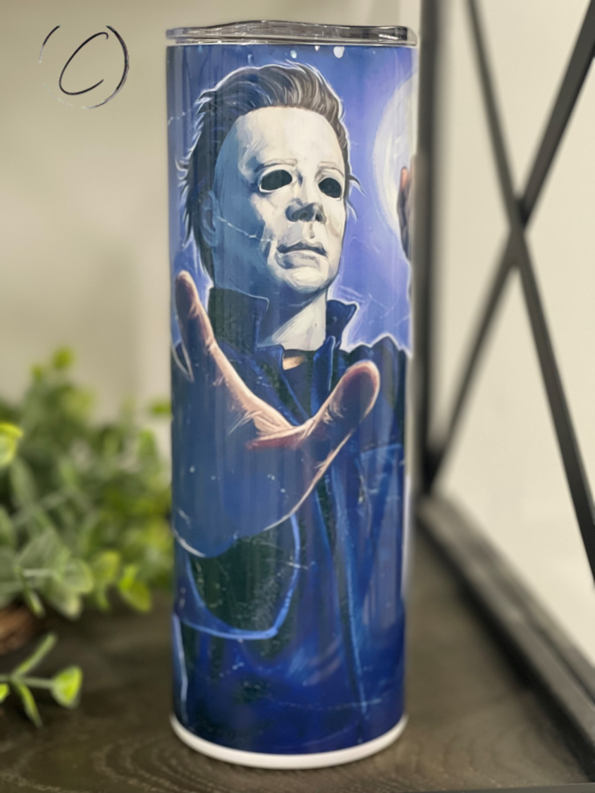 Michael Myers Bloody Paper 20oz Skinny Tumbler