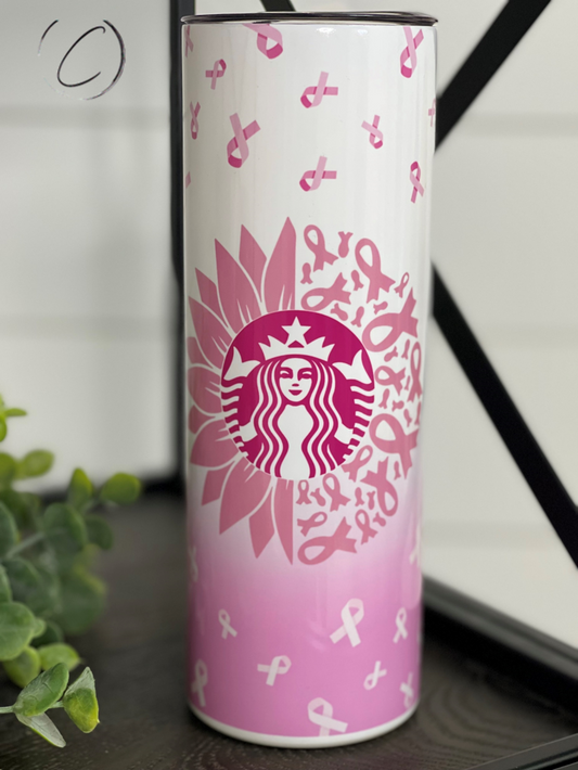 My Pink Drink Starbucks 20oz UV Pink Skinny Tumbler