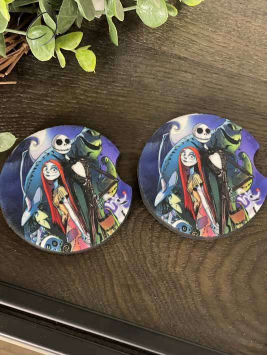 Nightmare Before Christmas Neoprene Car Coaster Set