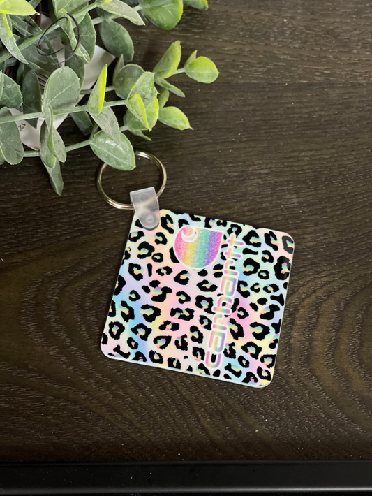 Rainbow Leopard Carhartt Keychain