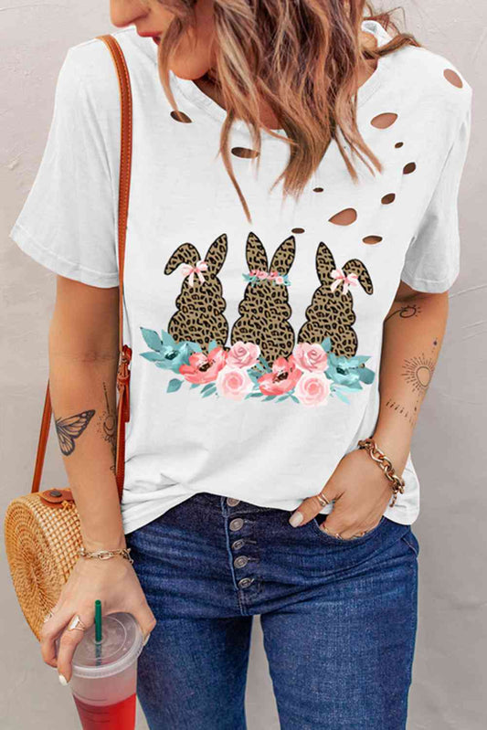 Easter Bunny Distressed T-Shirt
